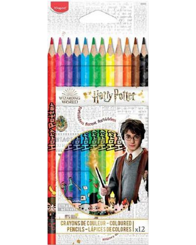 Цветни моливи Maped Harry Potter - 12 цвята  - 1